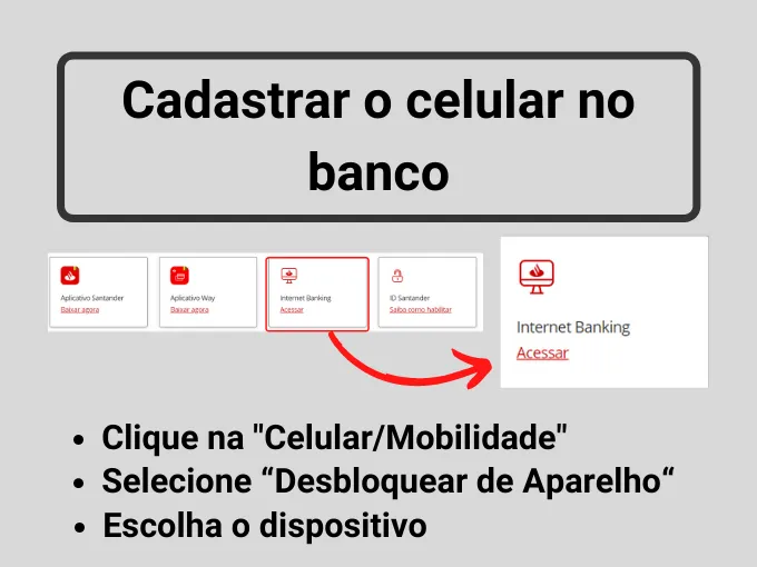 Como cadastrar o celular no banco Santander?
