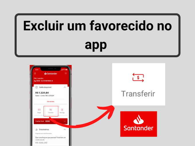 Como excluir um favorecido no app Santander?